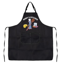 LEVLO Remy Rat Kitchen Apron With Pockets Remy The Rat Touille Movie Fans Gift Apron For Cooking Waterproof Adjustable (REMYY'S KITCHEN apron uk)