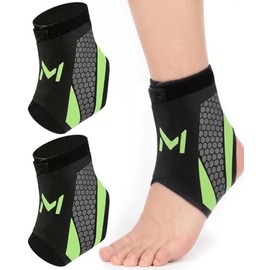 2 Pcs Ankle Brace for Men Women, Breathable Motion Sports Compression Support Braces with Adjustable Wrap Strap