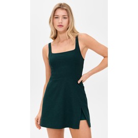 Beyond Yoga Women's Spacedye Court Appeal Mini Dress, Dark Spruce Green Heather, M