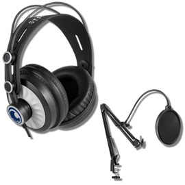 StreamEye Accessory Bundle Including Cans50 Studio Headphones and BOOMARM1