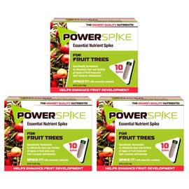 Power Spike for Fruit Trees. Essential Nutrient Spike formulated to Feed All Types of Fruit Trees (Apple, Peach, Orange, Lemon, Lime, etc.) and Address Common Deficiencies (30 Spikes - 9.6 Lbs)