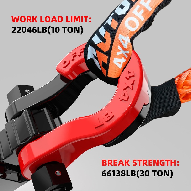 AUTOBOTS D Ring Shackles D Rings Heavy Duty 66138lb Break