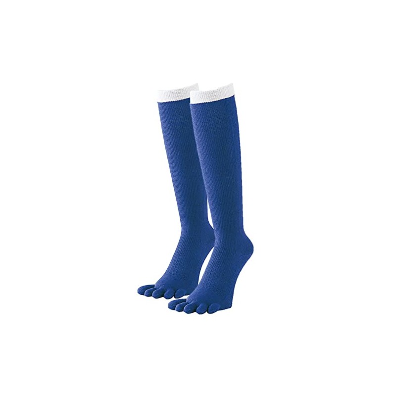 SSK Men's Baseball 5-Toe Color Socks (Reinforced Back), D Blue