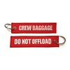 Crew Baggage/Do Not Offload Luggage Tag/Embroidered Key Chain