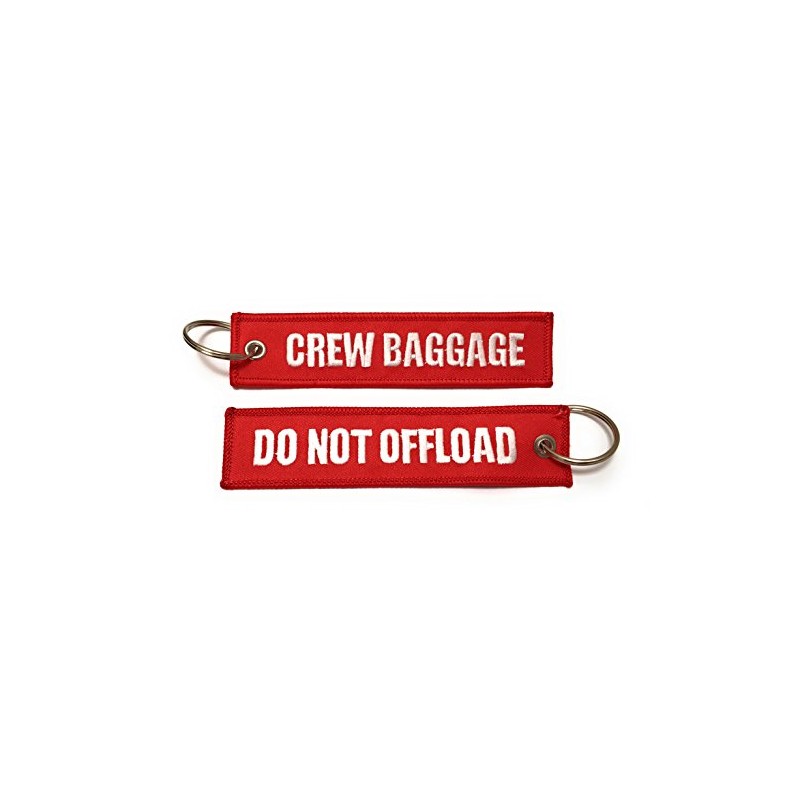 Crew Baggage/Do Not Offload Luggage Tag/Embroidered Key Chain