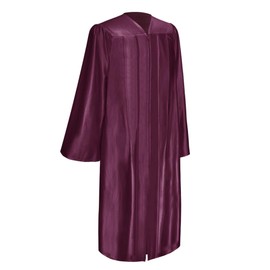 Endea Graduation Shiny Cap and Gown (Maroon, 45 (5'0" - 5'2"))