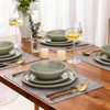 AmorArc Ceramic Dinnerware Sets,Handmade Reactive Glaze Stoneware Plates and Bowls