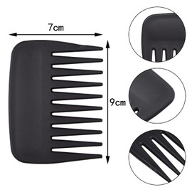 AOVNA 1 Pack Streaker Combs Black Wide Teeth Comb Detangling Comb Men Styling Comb for Salon Home Hair Styling