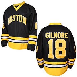 Happy Gilmore #18 Sandler 1996 Movie Ice Hockey Jersey Stitched Athletics Sports Shirt for Men Black S-3XL (18 Gilmore Black,Small)