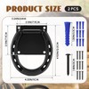 Zhengmy 4 Set Tie Ring for Horses Solid Steel with