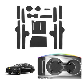 SKTU Door Slot Mat for 2024 2025 Hyundai Sonata Accessories Door Groove Gate Pad 15Pcs Fit 2024 2025 Hyundai Sonata Door Compartment Cup Center Console Liners 2024 2025 Sonata Floor Liners (Black)