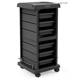 TASALON Salon Trolley Cart for Salon Station - Space Saving Salon Rolling Cart for Extra Storage - Hair Salon Beauty Storage Cart - 6-Tray Salon Cart - Multipurpose Tool Cart - Tattoo Tray - Hair Cart
