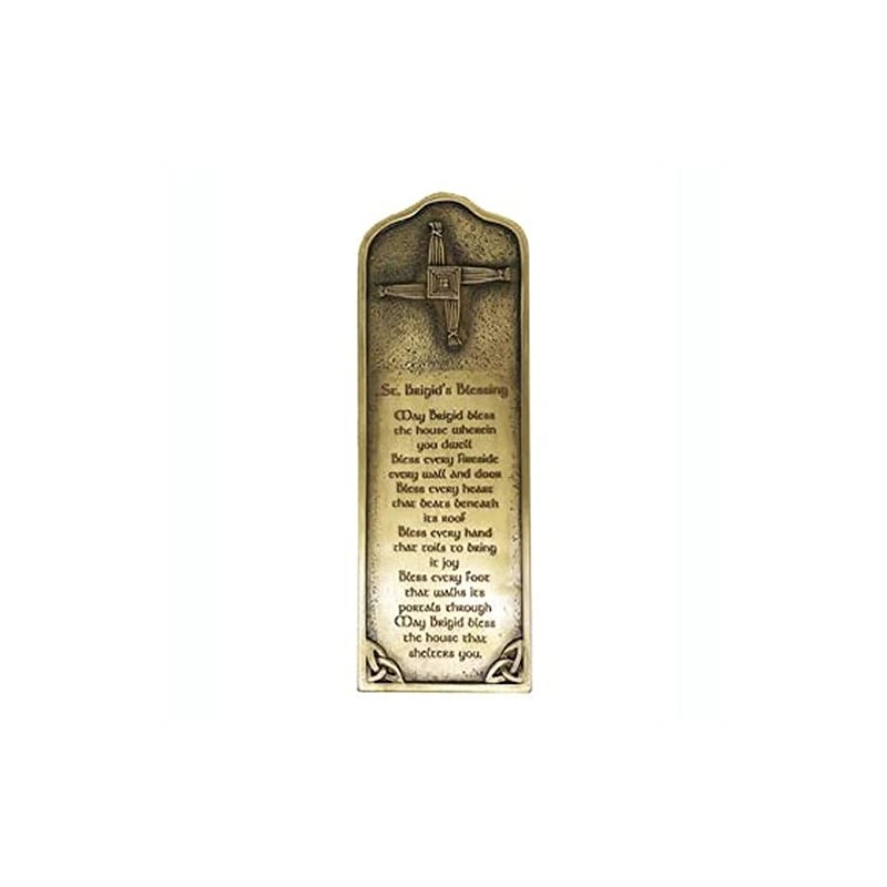Royal Tara St Brigid's Bronze Blessing and Cross Wall Hanging