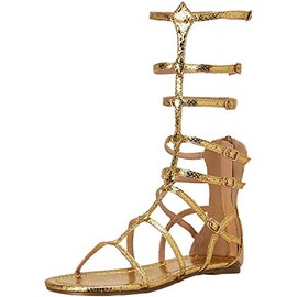 Ellie Shoes Women's 015-zena Flat Sandal, Gold, 8