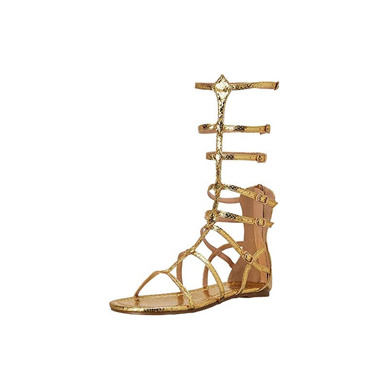 Ellie Shoes Women's 015-zena Flat Sandal, Gold, 8