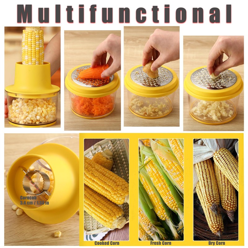 Corn Peeler Stripper for Corn on the Cob, Stainless Steel