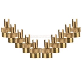 CosCosX 100 Pcs Metal Slotted Slot Valve Caps With Valve Core Remover,Tire Valve Air Dust Cover Stem Cap Tyre Valve Caps Universal Tire Stem Covers for Cars,Trucks,Motorcycle,Bicycle,Tire Dust Cap