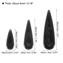 sourcing map Ceramic Mosaic Tiles, 200g Teardrop Flower Leaves Tiles Mosaic Blocks for Art Craft and Home Decorations, Black