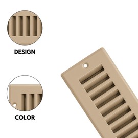Sierra Grates Toe Kick Vent Cover 2" x 10" Duct Opening, Brown Cabinet Toe Kick Register Grille, Steel Air Vent Grate for Kitchen Cabinets HVAC Ventilation