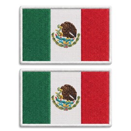 2 Pack Mexico Flag Hook and Loop Patches