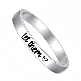 Let Them Ring: Spark Confidence & Self-Love with this Engraved Motivational Jewelry – Perfect Empowerment Gift for Women (Daily Inspiration & Personal Growth), US6