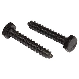 Stainless Steel Black Lag Bolts 1/4" x 1-1/4" Hex Lag Screws (25 pcs) 18-8 Stainless Black Oxidized in USA