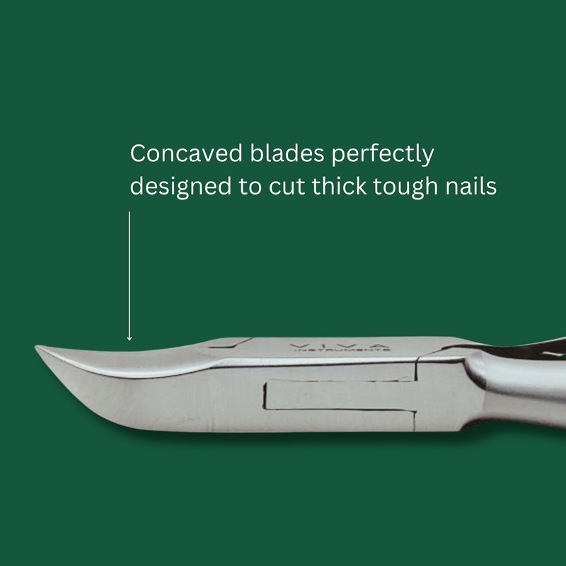 Precision Cut Chiropodist Toenail Clippers - Heavy-Duty Concaved Blades for