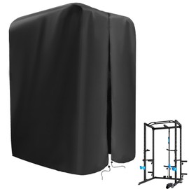 Guisong Gym Rack Cover with Waterproof Zipper, Protective Cover for Squat Rack and Weight Lifting Machine,Home Gym Workout Equipment Covers for Indoor or Outdoor-55.8"W x 40"D x 80"H