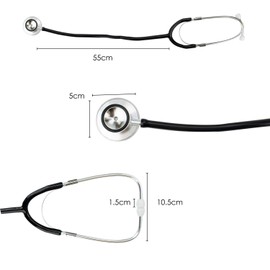 TRIXES Black Functional Stethoscope Prop Educational Fancy Dress Diaphragm & Bell Features…