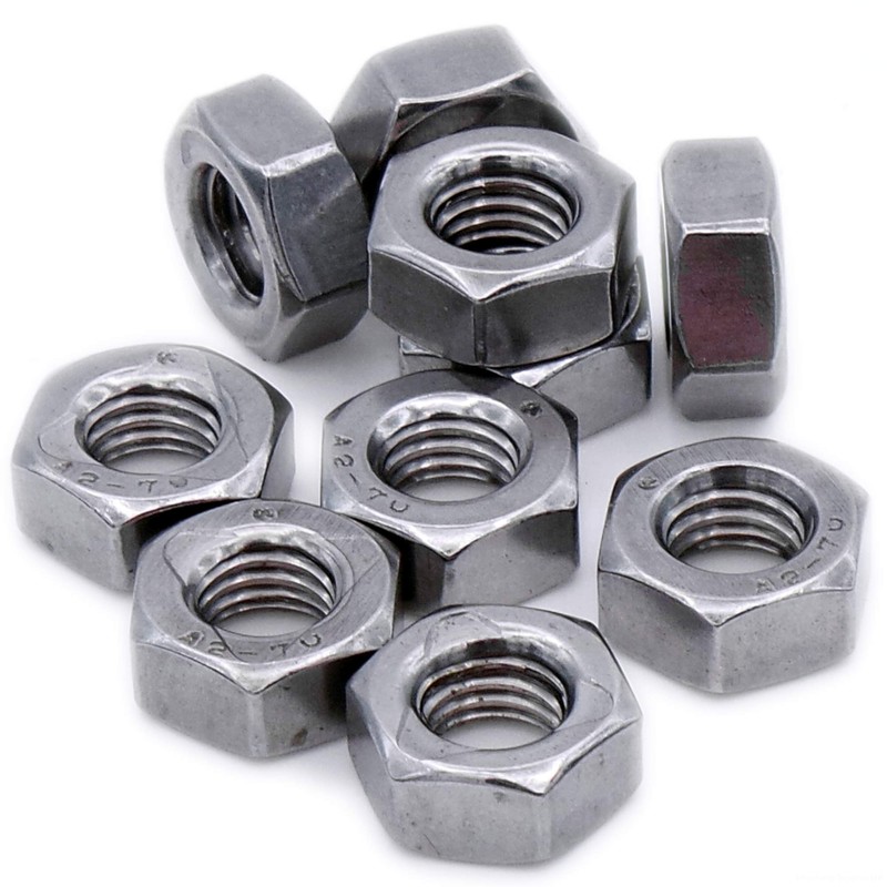M4 (4mm) All Metal Self Locking Nut - Stainless Steel