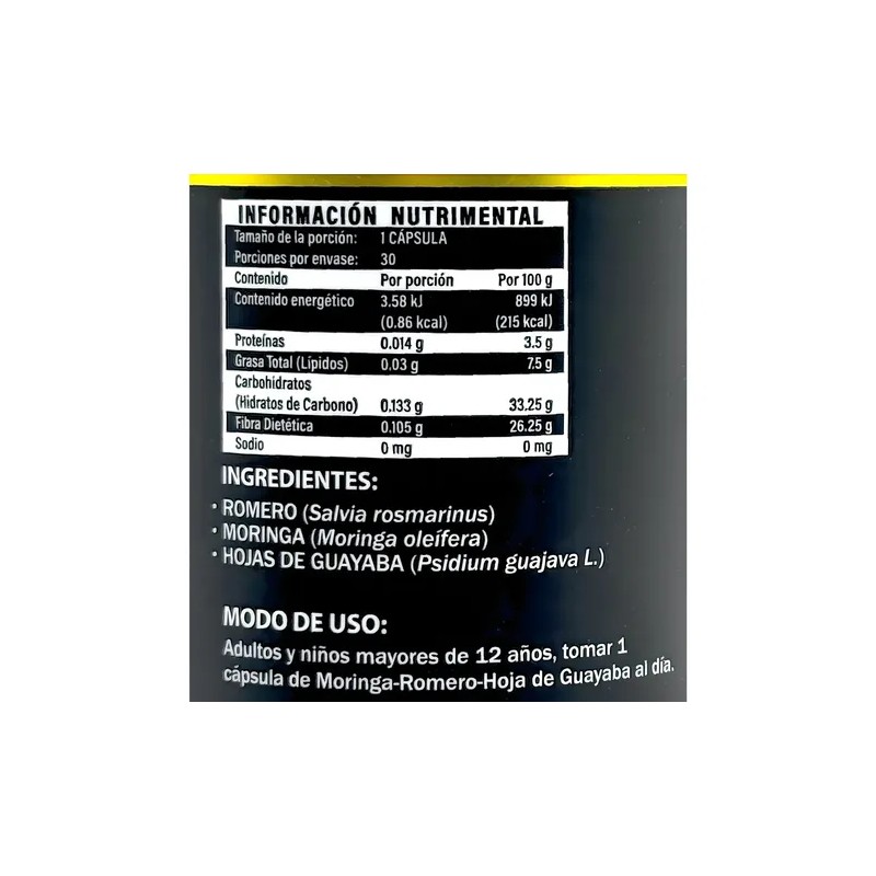 Moringa Romero Hojas De Guayaba 30 Caps Vitesa