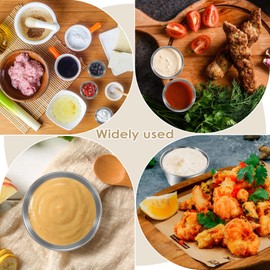 Kopinma 12-Pack Small Sauce Pots, Stainless Steel Mini Condiment Containers, 2.5Oz Dip Pots