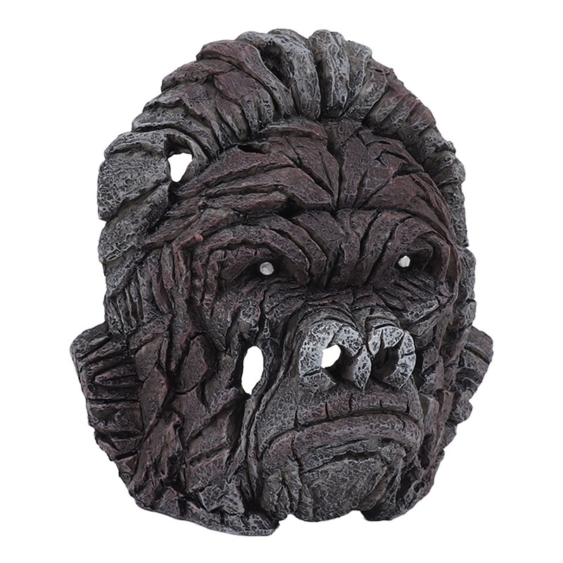 Gorilla Head Sculpture 6.3in Animal Head Figurine Resin Hollow Out