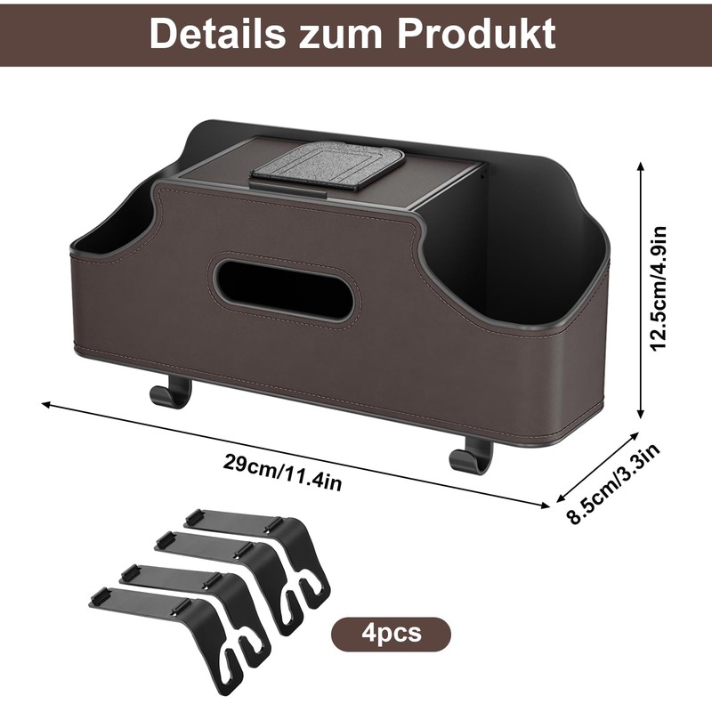 Figarge Car Seat Backrest Organiser Tissue Hanging Bag Multifunctional Organiser