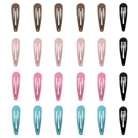 Hair Clips,25pcs Snap Hair Clips,Snap Clips,Clips Light colour,Hair Grips for Little Girls BB Cute Hair Clips Pieces Snap hair clips Ideal for All Hair Types (Light colour)