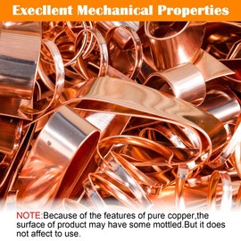 Aswalling Copper Foil Sheet Roll, 6in X 10Ft Copper Sheet, 0.1mm Copper Flashing for House Repair & DIY Projects