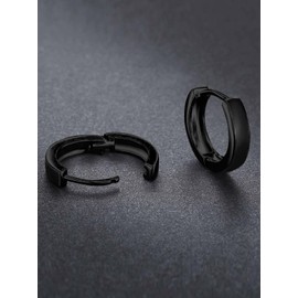 TANGPOET Unisex Hoop Earrings for Men 925 Sterling Silver Wide Men's Earrings Women's Folding Hoop Earrings Christmas Gift for Women Men, Sterling Silver, No Gemstone