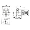 VILLFUL 16mm Momentary Push Button Switch Waterproof Stainless Steel Horn