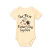 BesserBay Daddys Day Onesie for Baby Happy First Fathers Together