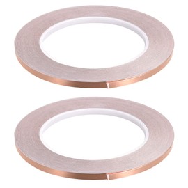 Rebower Copper Foil Tape Conductive Adhesive, [for EMI Shielding, Electrical Repairs, Stained Glass, Paper Circuits, Grounding] - 3/16"/98ft/2 Roll