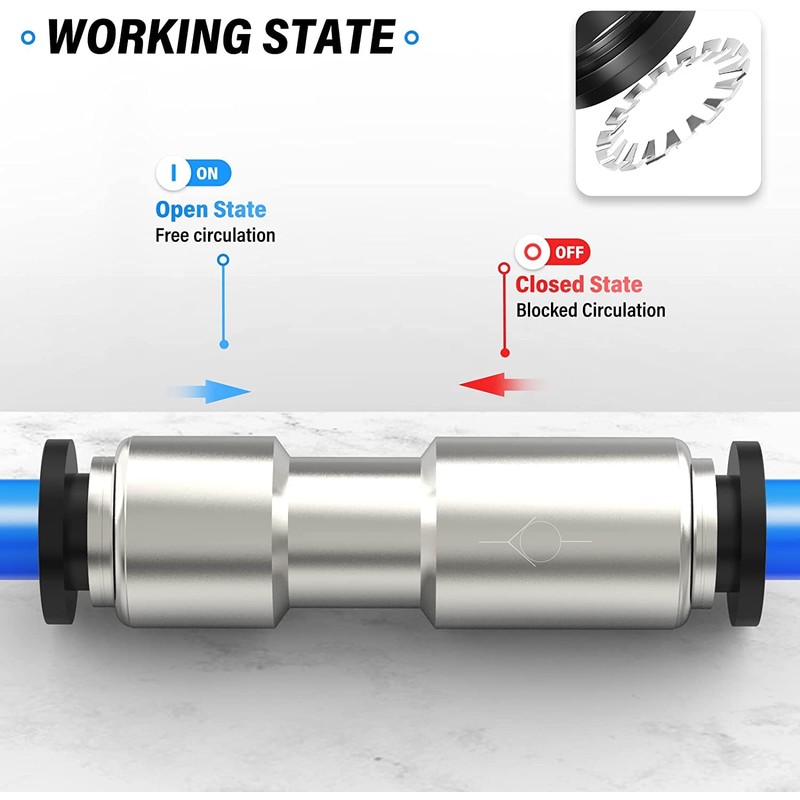 TAILONZ PNEUMATIC 1/4 Nickel plated copper Quick-plug type one-way check