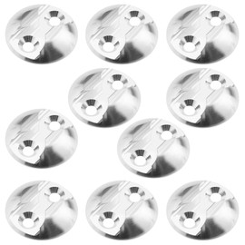 VGOL 10-Piece Airline Rails Lashing Point Aluminium Lashing Plate Round Fixing Anchor Point Set Accessories for Trucks ATV Motorcycles Snowmobiles