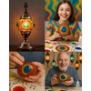 DEMMEX DIY Mosaic Table Lamp Making Craft Kit, No Grout,