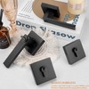 Probrico Flat Black Square Entry Levers Locksets and Double Cylinder