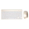 Keyboard Mouse Combo Wireless 2.4G USB Ultraslim Portable Ergonomic Wearproof