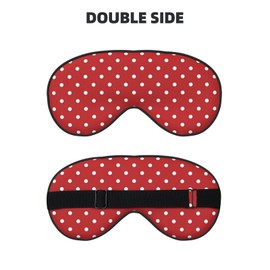 SSIMOO Big White Dot Sleep Mask-Adjustable,Breathable,Fashionable Eye Mask for A Comfortable Sleep Experience, Black