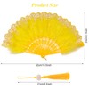 Foldable Feather Fan, Yellow