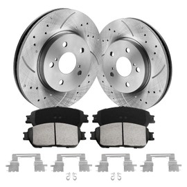 funire Front Brake Kit, Brake Rotors and Brake Pads Compatible with 2004-2010 Toyota Sienna, 2005-2006 Toyota Camry|Automotive Replacement Brake Kit|296mm(11.7in)|31314 & D906-7785|Front Rotors