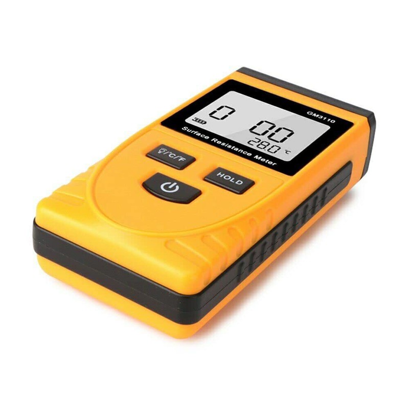 BOWONG Digital Surface Resistance Tester, Handheld Earth Resistance Meter Measure