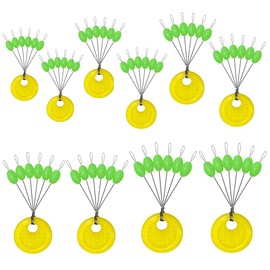 XPEX 60 Piece Fishing Pilot Ball Set, Pilot Balls Trout, Pilots Float, Oval & Round, Trout Fishing, Buoyancy Body, Trout Fishing Floating (5 Sizes)